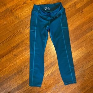 Janji Running legging. Aqua blue. Medium.